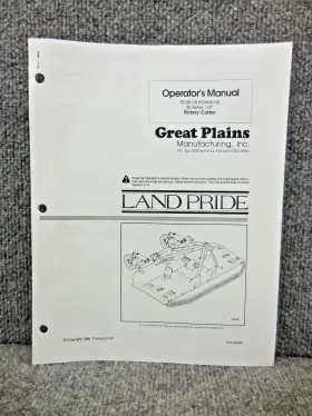 RCM35120 LAND PRIDE Rotary Cutter Mower Operators Manual