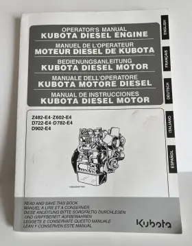 D662-ED722-E LANG Kubota Diesel Engine Manual Operator
