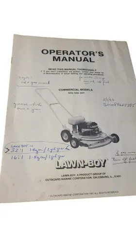 8401 LAWN BOY Operators Manual