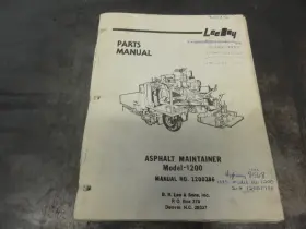 1200386 LEEBOY Asphalt Maintainer Manual