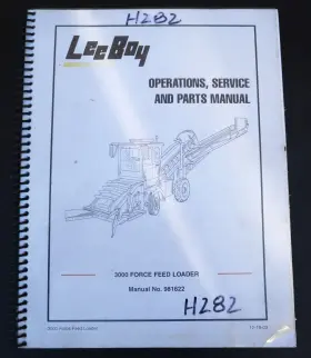 981622 LEEBOY Operation Service Manual Force Loader