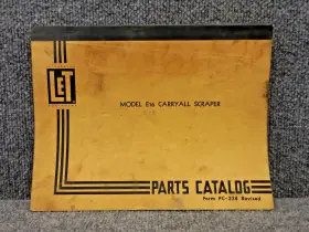 PC-334 LETOURNEAU Scraper Catalog Book Manual