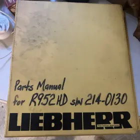 R-952 LIEBHERR Hydraulic Crawler Excavator Manual Book