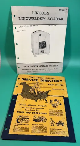 AC-180K LINCOLN Lincolnwelder Instruction Manual