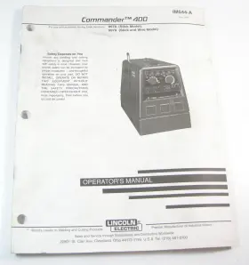 IM544-A LINCOLN ELECTRIC Commander Welder Operator Manual