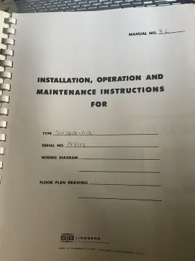 549344-S LINDBERG Instruction Manual Speedomax #2