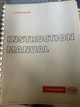 549344-S LINDBERG Instruction Manual Speedomax