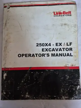 250X4-EX LINK-BELT Excavator Operators Manual