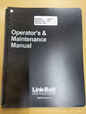 6000Q LINK-BELT Excavator Operators Manual Book
