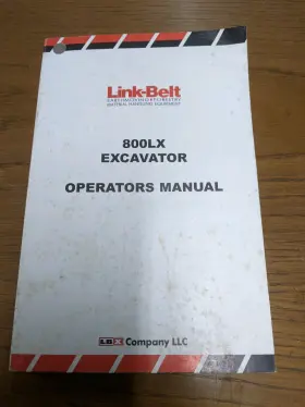 800LX LINK-BELT Excavator Operators Manual