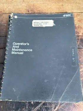 LS-7400 LINK BELT Fmc Speeder Excavator Operators Manual Book