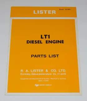 1819PL LISTER Diesel Engine Book