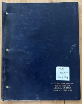 PAH-12 LITTLE FALLS MACHINE Minnesota Snow Wing Booklet
