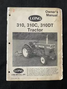 310DT Tractor Owners Manual