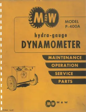 P-400-A M-AMP W GEAR CO Hydra Gauge Tractor Dyno Dynamometer