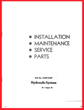 316PP M-W Gear Hydraulic Owners Manual Farmall