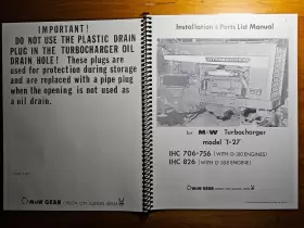 T-27 M-W Gear Turbocharger International Farmall Manual #3