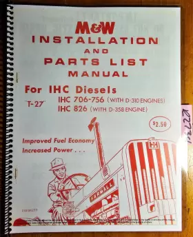 T-27 M-W Gear Turbocharger International Farmall Manual