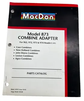 147071 MACDON Combine Adapter Catalog