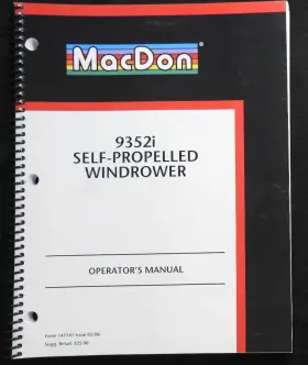 9352I MACDON Propelled Windrower Operators Manual Minty