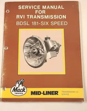 181-SIX MACK Liner Bdsl Transmission Repair Service Manual