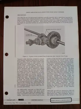 CRD117 MACK Front Rear Axle Carriers Manual Repair Service