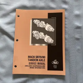 SR70 MACK Tandem Axle Service Manual Suspension Brake