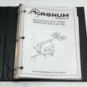 11132 MAGNUM Nightbuster Light Tower Operators Manual Book