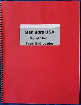 1503-1383 MAHINDRA Front End Loader Operators Manual Catalog