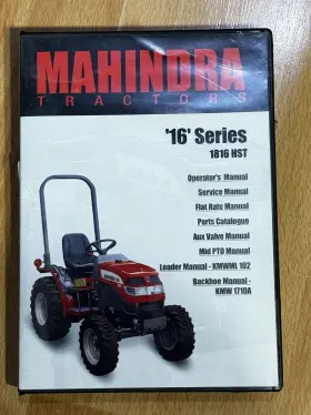 1816HST MAHINDRA Tractor Service Operators Manual Cd