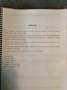 PMSM002WD4WD MAHINDRA Service Manual 5500 #2