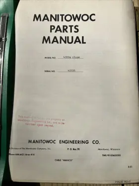 4000W-VICON MANITOWOC Manual #2