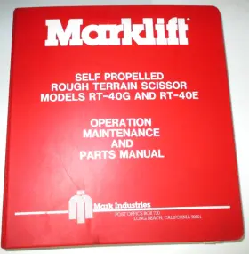 RT-40E MARKLIFT Scissor Lift Operation Manual