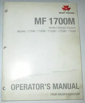 11700M MASSEY FERGUSON Tractor Operators Manual