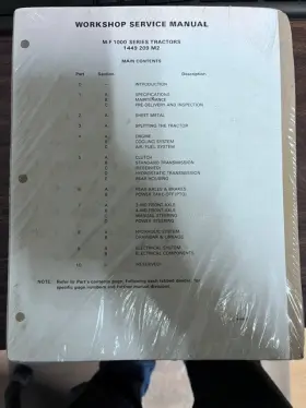 1449209M2 MASSEY FERGUSON Tractor Service Manual English