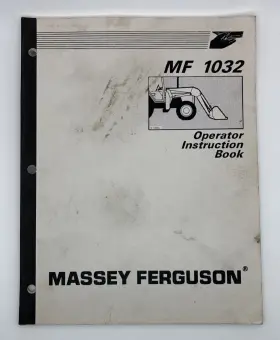 1449510M2 MASSEY FERGUSON Mf Loader Operator Instruction Book