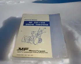 227-228 MASSEY FERGUSON Mf Snow Thrower Book
