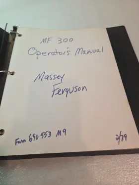 300MF MASSEY FERGUSON Mf Combine Operators Manual