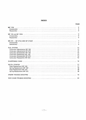 370AR MASSEY FERGUSON Chainsaw Service Manual Mf #2