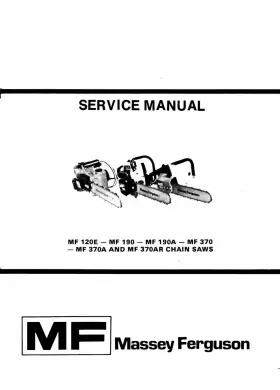 370AR MASSEY FERGUSON Chainsaw Service Manual Mf