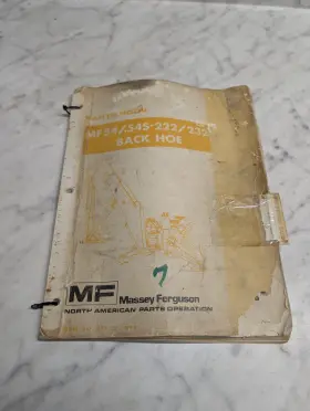 54S-222 MASSEY FERGUSON Mf Hoe Book