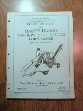 6001-12000 MASSEY FERGUSON Harris Row Soap Repel Corn Picker