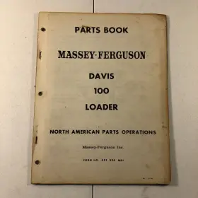 651505M91 MASSEY FERGUSON Davis Loader Book Catalog Manual