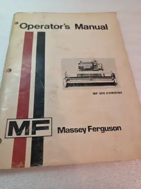 690553M7 MASSEY FERGUSON Mf Combine Operators Manual