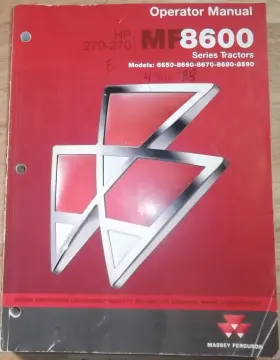 8690 MASSEY FERGUSON Tractor Operation Manual