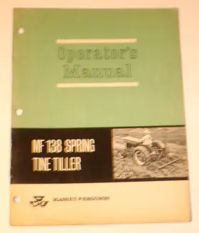 MF-138 MASSEY FERGUSON Spring Tine Tiller Operators Manual
