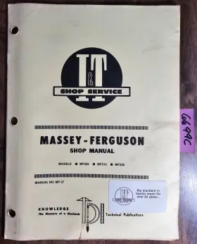 MF-37 MASSEY FERGUSON Tractor Service Manual