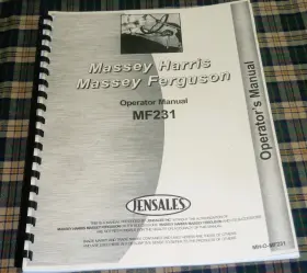 MF231 MASSEY FERGUSON Harris Operator Manual