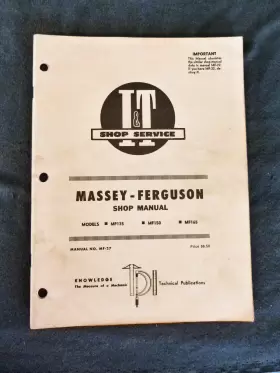 MF25 MASSEY FERGUSON Service Repair Manual Tractor