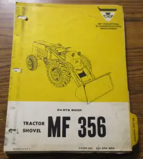 MF356 MASSEY FERGUSON Mf Tractor Shovel Loader Book Manual
